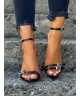 Sandały z noskami w szpic RUSIN DESIGN LAVOZ BLACK skóra naturalna
