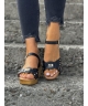 Bardzo lekkie wygodne sandały chodaki CAPALDI BLACK
