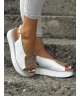 Bardzo wygodne i lekkie sandały na wyższj podeszwie RUSIN DELMAR WHITE skóra naturalna