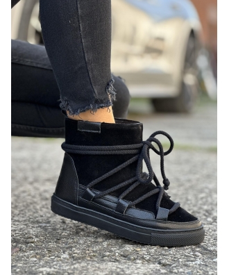 Miejskie wygodne buty bez ocieplenia RUSIN BALTTO BLACK skóra naturalna