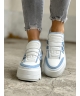 Sneakersy na mega lekkiej podeszwie RUSIN MARTINI WHITE BLUE skóra naturalna
