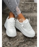 Wygodne buty sneakersy na wyższej podeszwie CELLO WHITE