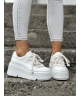 Sneakersy na mega lekkiej platformie RUSIN LORRE ALL WHITE skóra naturalna