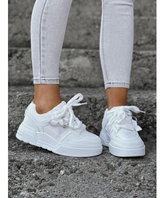 Sneakersy na wyższej podeszwie TARTUFO WHITE