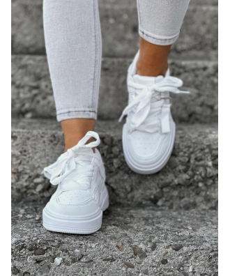 Sneakersy na wyższej podeszwie TARTUFO WHITE